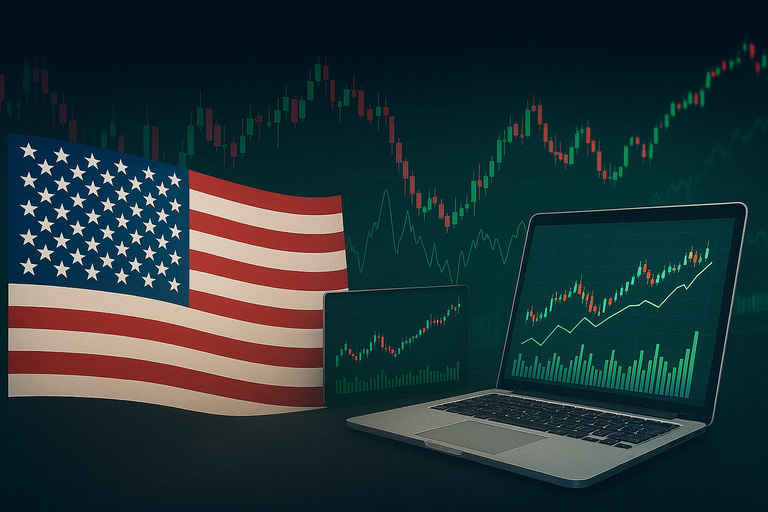 Illustration of Kraken’s platform interface merging crypto with stock and ETF icons under a “Zero Fees” banner, highlighting its U.S. trading expansion.