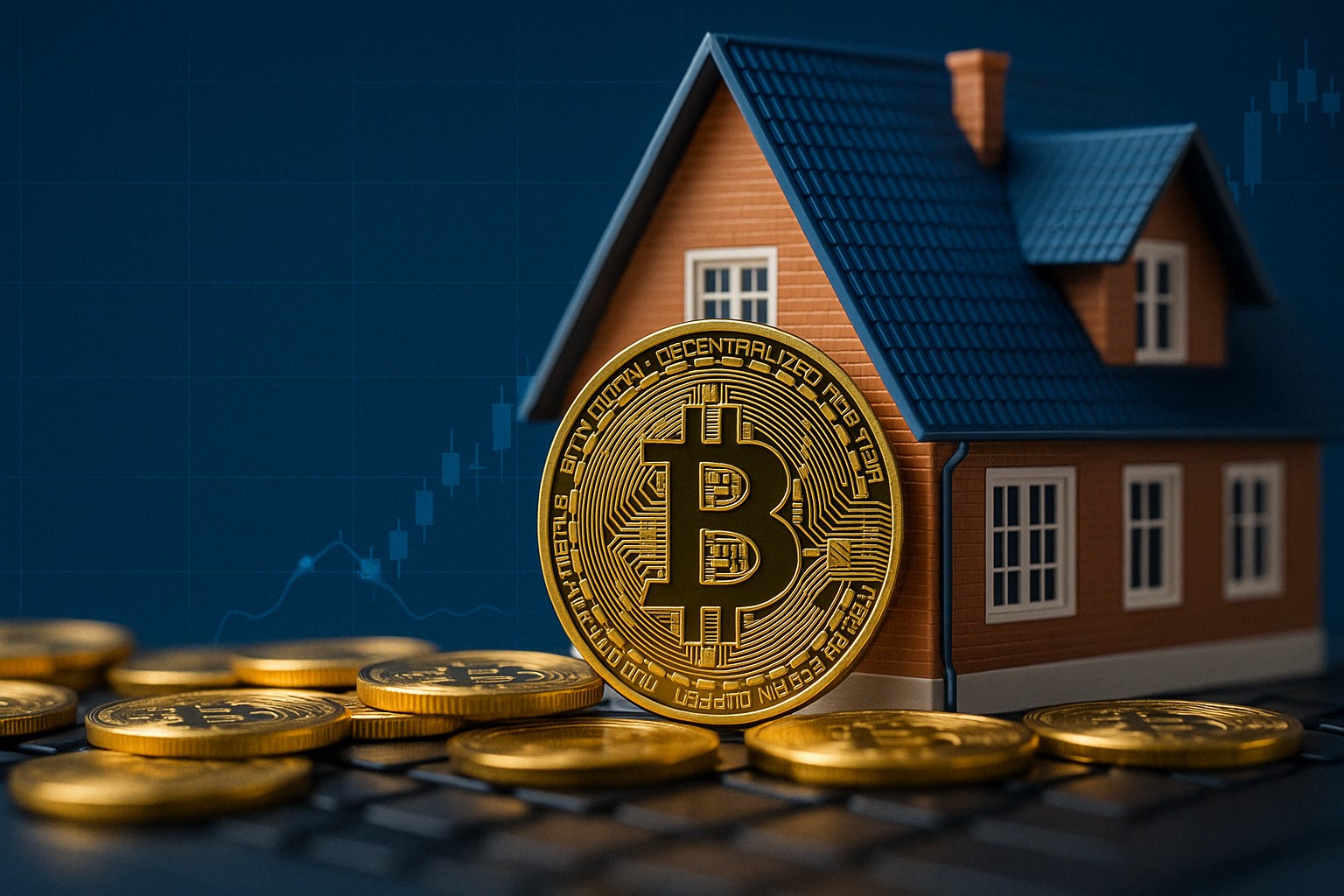Donald Trump’s silhouette against a surging crypto chart and South Korean flag, illustrating the post-election crypto boom with $73.4B in national holdings.