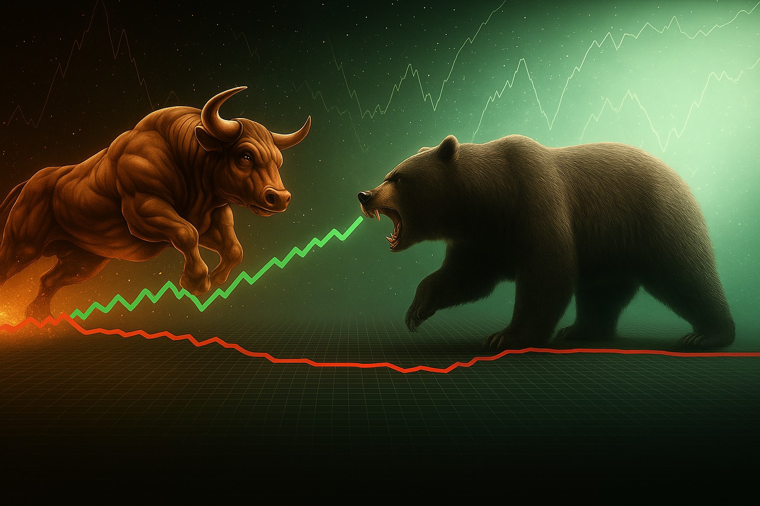 Bullish stock market chart rising behind U.S. and China flags with handshake imagery, representing investor optimism over easing trade tensions.