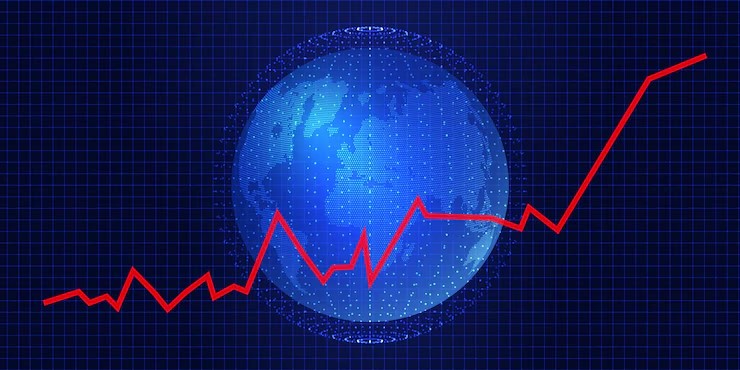 Worldcoin (WLD) logo surging above a rising price chart, with momentum indicators in the background suggesting a possible major rally.