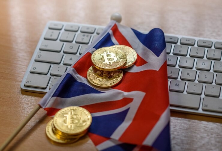 Bitcoin price chart breaking above $100K with Trump and UK trade deal visuals, signaling potential market shifts and heightened crypto volatility.
