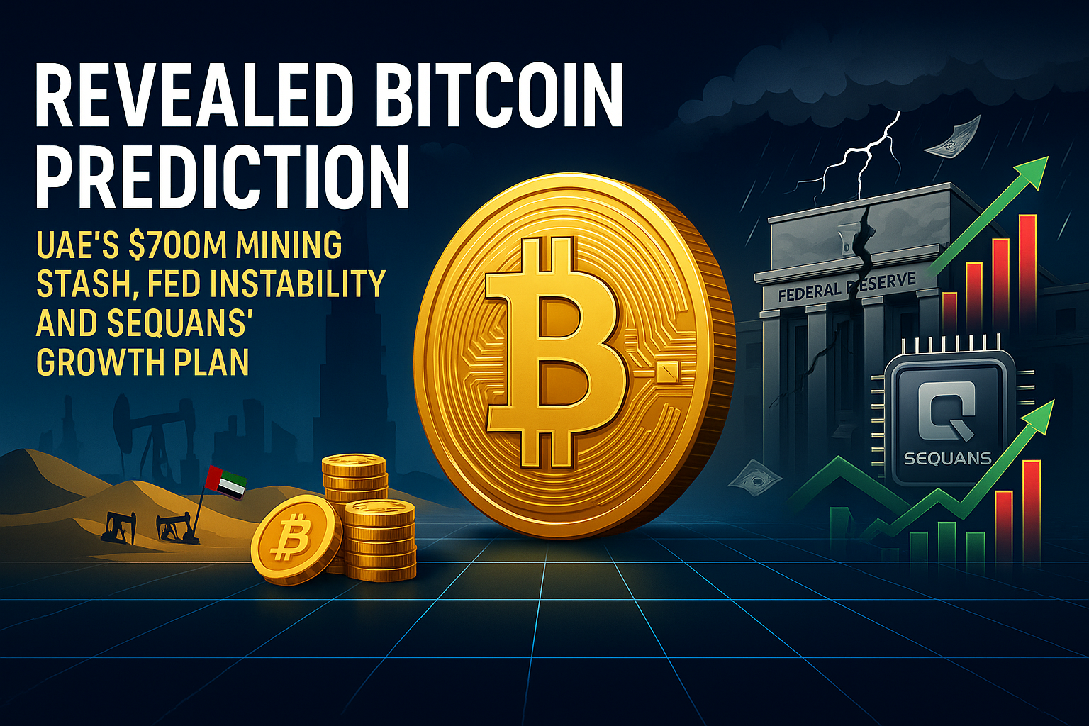 Revealed Bitcoin Prediction — UAE’s $700M Mining Stash, Fed Instability, and Sequans’ Growth Plan