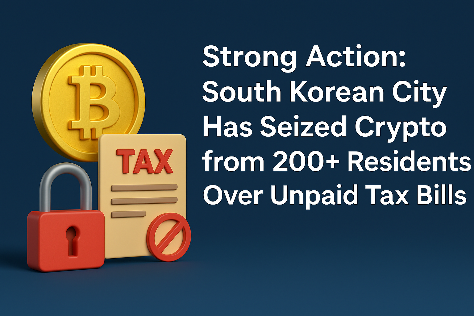Strong Action: South Korean City Has Seized Crypto from 200+ Residents Over Unpaid Tax Bills